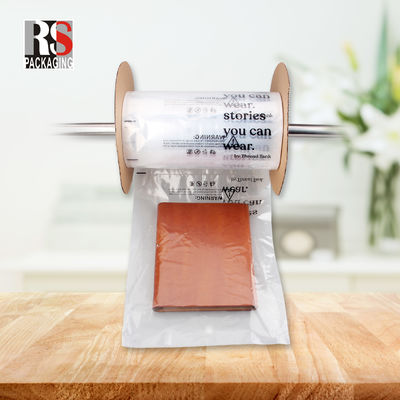 LDPE Plastic Pre Opened Auto Poly Bag Sealing Handle Heat Seal Untuk Pengemasan Otomatis