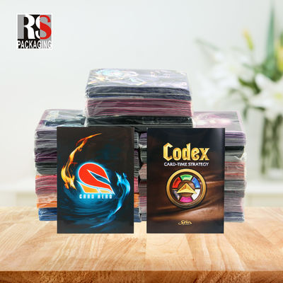 Candy Pattern Type Collectible Card Sleeves Trading Sport Card Holder Sleeves Waterproof (Bagian yang memiliki kartu olahraga)