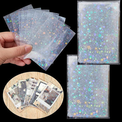 Custom Clear Holographic Card Protective Sleeve 66x91mm Kartu Olahraga Sleeve Plastik