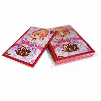 Tabletop Plastik Anime Game Card Protector Sleeve Dimensi Disesuaikan Dan Cetak Logo