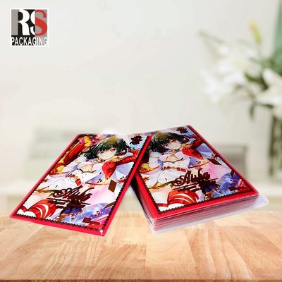 66x91 Trading Key Card Sleeves PP Sport Pemegang Kartu Bisnis Sleeves Disesuaikan