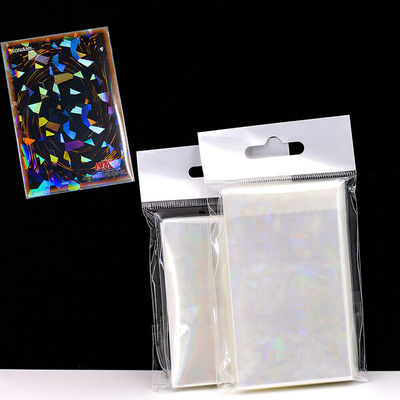 PP Plastic Trading Card Protector Batu permata Laser Holographic Sleeve Untuk YUGIOH