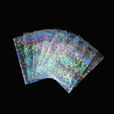 PP Plastic Trading Card Protector Batu permata Laser Holographic Sleeve Untuk YUGIOH