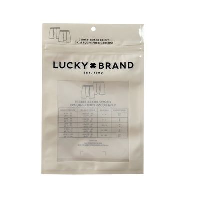 PET / CPP Plastik Custom Printed Zipper Bags Untuk Kaus Klambi Baju Rendah Pengemasan Baju Rendah