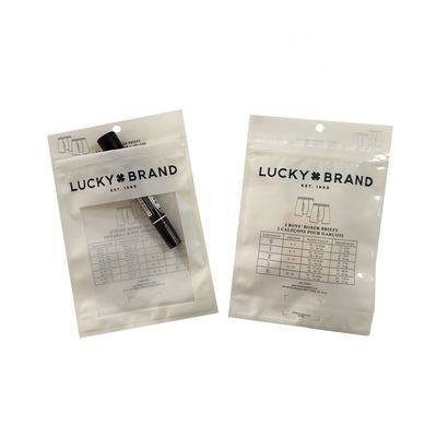 PET / CPP Plastik Custom Printed Zipper Bags Untuk Kaus Klambi Baju Rendah Pengemasan Baju Rendah