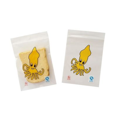 Tas kemasan makanan beku LDPE yang dipersonalisasi Kantong beku zipper datar Pencetakan gravure