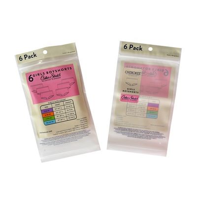PET / VMPET / CPP Zipper Printed Poly Bag Untuk Bikini / Sutra Stoking / kaus kaki Kemasan