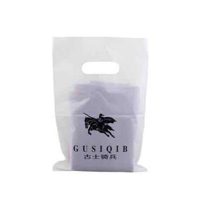 Custom Mylar Die Cut Handle Poly Bags Tas Hadiah Plastik Daur Ulang Tas Belanja