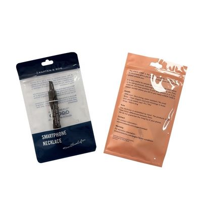 Customized Ketebalan OEM Plastik Ziplock Gantung Tas Untuk Waterproof Kasus Ponsel