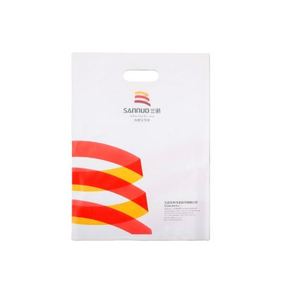 LDPE Plastic Die Cut Shopping Bags dengan Handle Customized Logo Printing