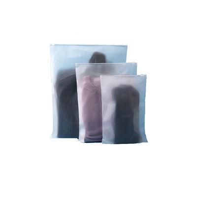 CPE / PE / PPE Printed Poly Bag Moisture Proof Mylar Frosted Zip Lock Bags Untuk Pakaian