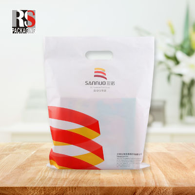 LDPE Plastic Die Cut Shopping Bags dengan Handle Customized Logo Printing