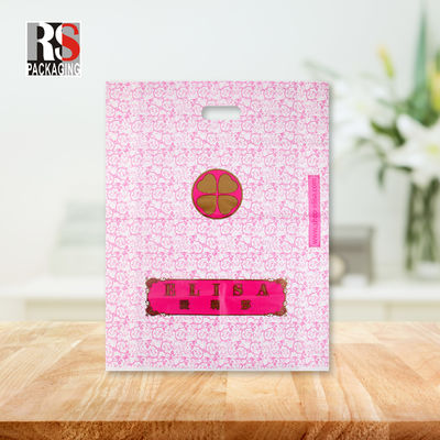 LDPE Plastic Die Cut Shopping Bags dengan Handle Customized Logo Printing