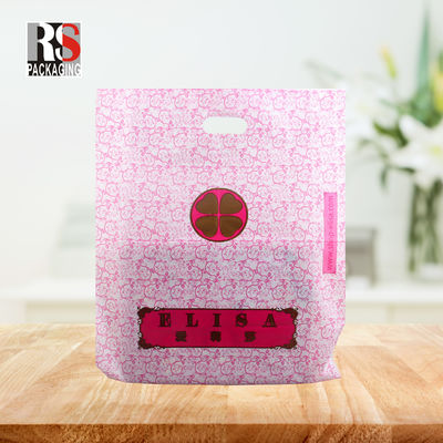 LDPE Plastic Die Cut Shopping Bags dengan Handle Customized Logo Printing