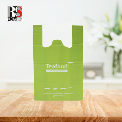 T-Shirt Daur Ulang Patch Handle Kantong Plastik Untuk Grocery Shopping Warna Disesuaikan