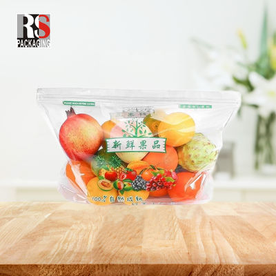 CPP OPP Polyethylene Micro Perforated Zip Lock Plastik Bag Untuk Sayuran Merah