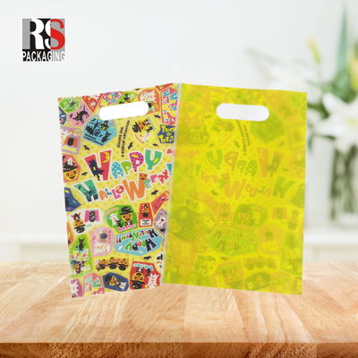 Waterproof Lipat Tas Belanja Daur Ulang Poly Plastik Tas Disesuaikan Logo Pencetakan