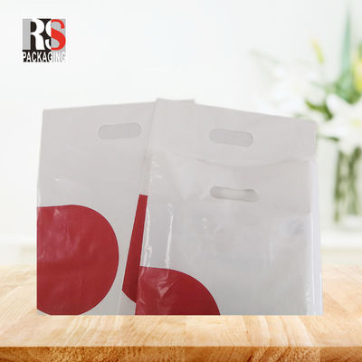 Tas Kaos Plastik yang tahan lama dan ramah lingkungan yang dapat didaur ulang dengan pegangan berlubang datar