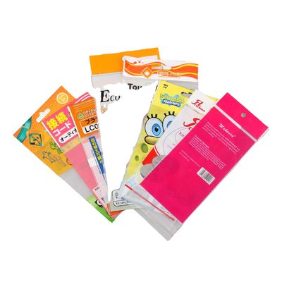 Self Adhesive Seal Bopp Poly Bag Untuk Earrings Perhiasan Pengemasan Custom Printed