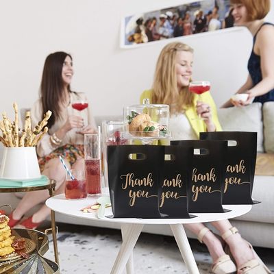 Custom Logo Printing Handle Shopping Bag Kantong Hadiah Plastik yang Dapat Digunakan Lagi Untuk Toko Ritel