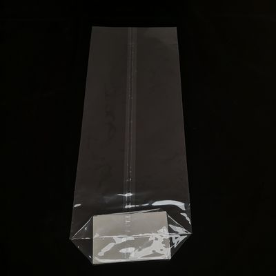 Poly Opp Cross Block Square Bottom Plastic Bags Kantong kemasan makanan yang dapat ditutup kembali