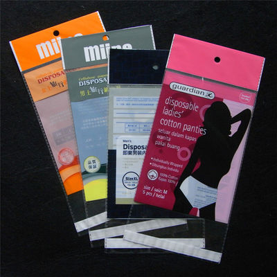 OPP BOPP Plastik Self Sealing Bags Dengan Hang Holes All Size Stand Up Bag
