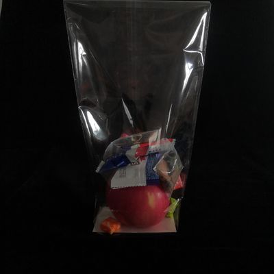 Poly Opp Cross Block Square Bottom Plastic Bags Kantong kemasan makanan yang dapat ditutup kembali