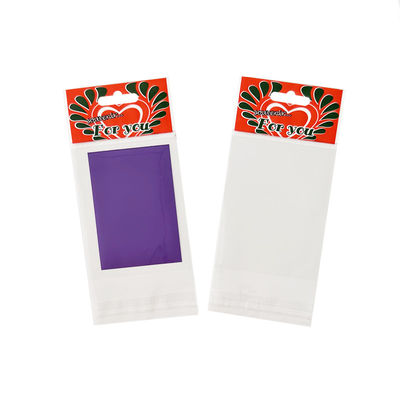 Custom Printed Opp Header Bag Self Adhesive Seal Dengan Display Hang Hole