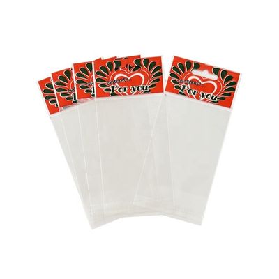 Custom Printed Opp Header Bag Self Adhesive Seal Dengan Display Hang Hole