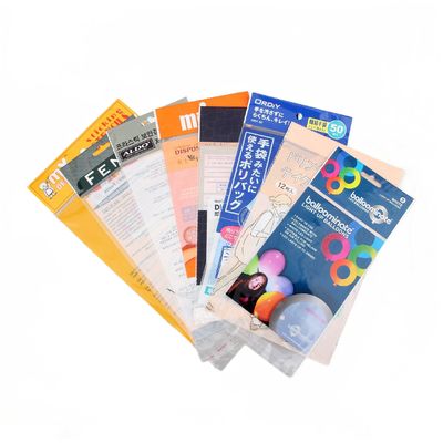 Self Adhesive Seal BOPP Header Bag Kantong plastik daur ulang dengan pita penyegelan