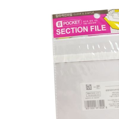 Self Adhesive Seal BOPP Header Bag Kantong plastik daur ulang dengan pita penyegelan