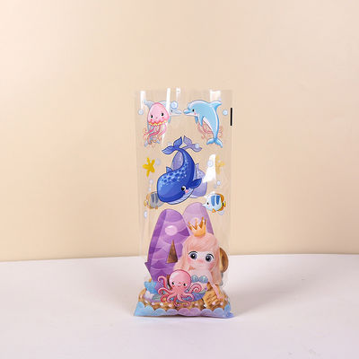Daur ulang Custom Printed Cellophane Gift Wrap Bags Untuk Party Treats Paket dari 100