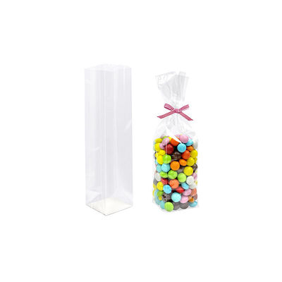 Cellophane Flat Bottom Bag Packaging Heat Seal Stand Up Bags Untuk Ceker Cokelat