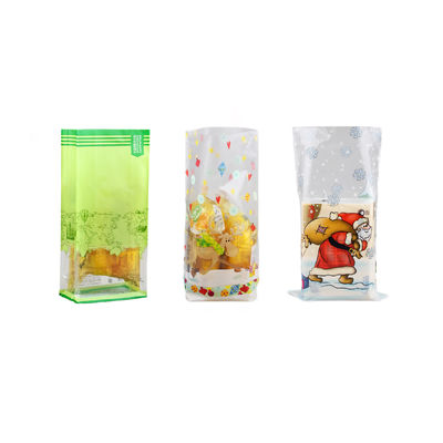 Custom Clear Flat Bottom Cellophane Bags Flat Bottom Stand Up Bag Untuk Manis Permen