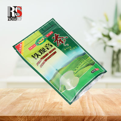 Pencetakan Gravure Mylar Laminated Poly Bag 3 Lapisan yang Dapat Disegel Kembali Untuk Kemasan Teh