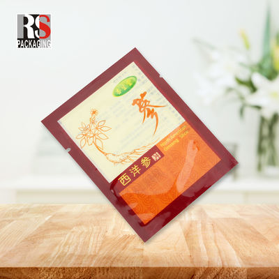 Pencetakan Gravure Mylar Laminated Poly Bag 3 Lapisan yang Dapat Disegel Kembali Untuk Kemasan Teh
