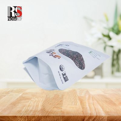 Tas Kemasan Chocolate Mylar Custom Lipat Bisa Ditutup Lagi Stand Up Zip Lock Bag