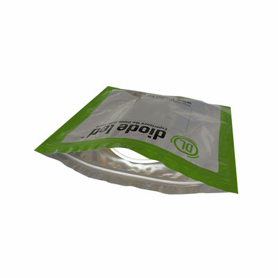 Custom Aluminium Foil LED Light Strip Packaging Anti Static Ziplock Bag Dengan Tear Notches