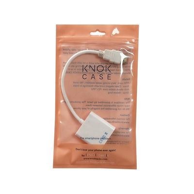 Wire Line Packaging Clear Stand Up Zipper Bag Moisture Proof Untuk Pengemasan Kabel USB