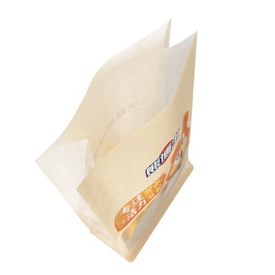 Pesan khusus 8 sisi segel lantai bawah berdiri tas kemasan untuk sereal sarapan
