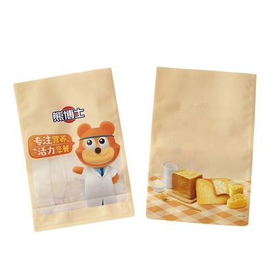 Pesan khusus 8 sisi segel lantai bawah berdiri tas kemasan untuk sereal sarapan