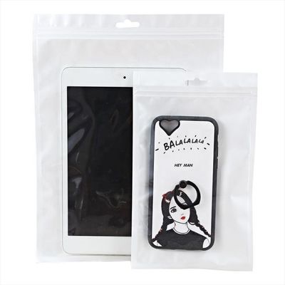 Kemasan Elektronik Kantong Plastik Ziplock Bagian Depan Terbentuk Dari Struktur Bahan OPP / CPP