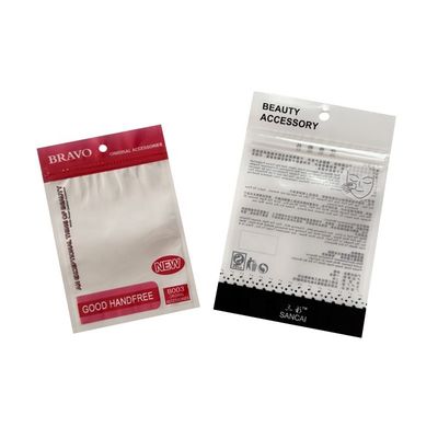 Kemasan Elektronik Kantong Plastik Ziplock Bagian Depan Terbentuk Dari Struktur Bahan OPP / CPP