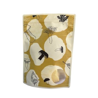 Sisi Gusseted Flat Bottom Food Packaging Bag Untuk Powder Snack Kue Kacang-kacangan Cereal Rempah-rempah