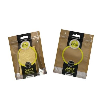 Pencetakan Gravure Custom Branded Packaging Face Mitt Packing Ziplock Seal Kantong Kosmetik