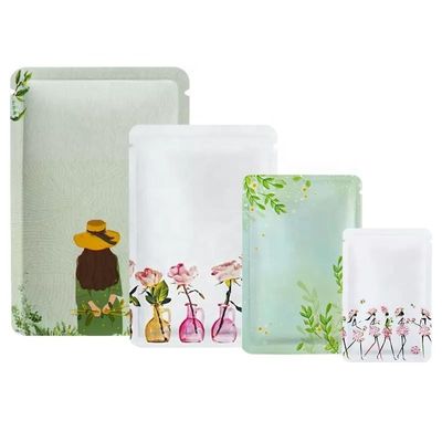 Cetakan Logo Datar 3 Sisi Segel Kantong Untuk Parfum Lotion Cream Powder Sachet