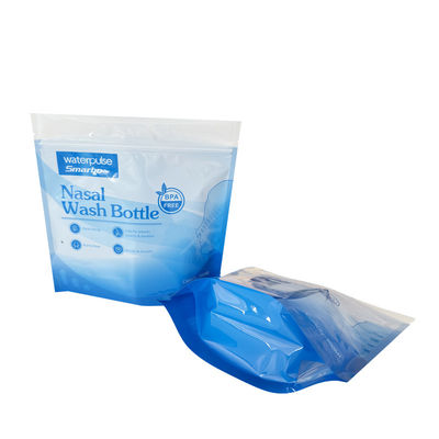 Segel Zip yang dapat dilipat kembali Tas Mylar dengan Pencetakan Logo Segel Panas Jendela Frosted