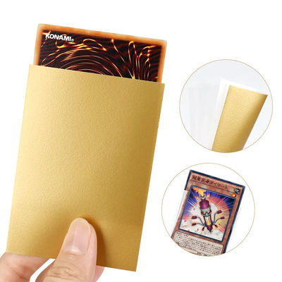 Golden Back Matte Tekstur Konsisten Memotong Premium 62x89 Card Sleeves Yugioh