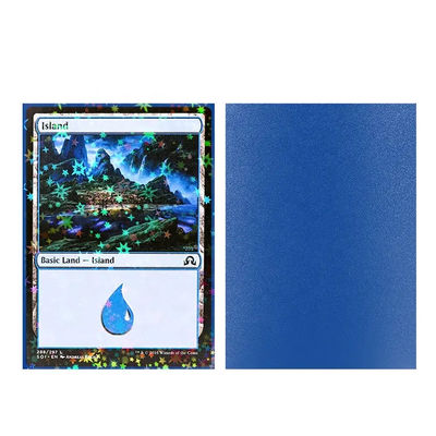 Galaxy Effect Hologram Mtg Ukuran Standar Non Rub Off Matte Back Holographic Card Sleeves