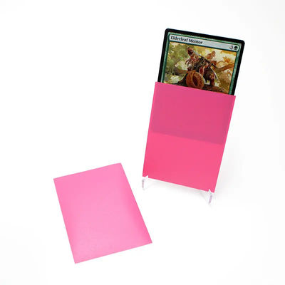 100Pcs \ Paket tahan lama Disesuaikan Pola kotak Kartu Holographic Plastik Sleeves Untuk Kartu
